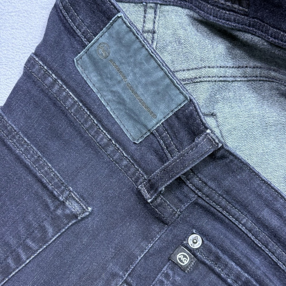AG Adriano Goldschmied Mens 34x34 The Matchbox Slim Straight Black Made In USA - Picture 5 of 9